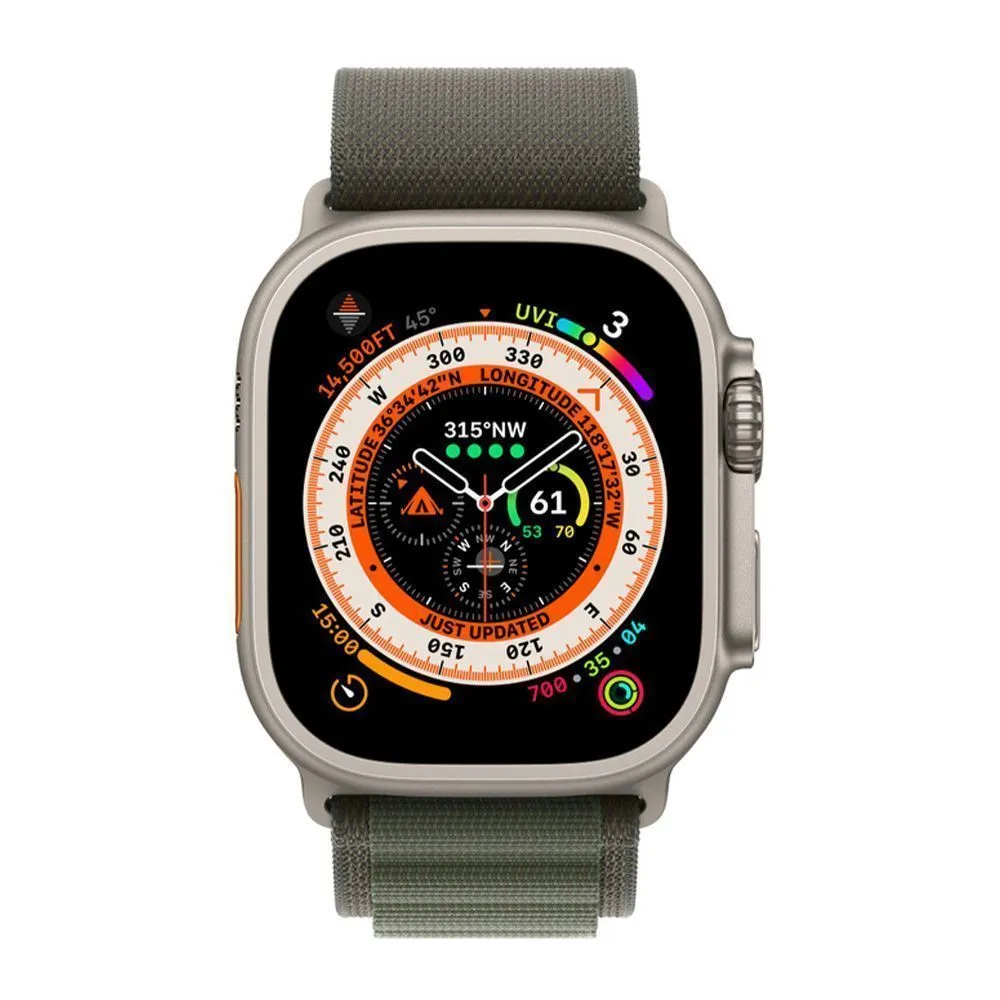Apple Watch Ultra 49 mm (GPS+Cellular) Titanium Case Green Alpine Loop (S) (MNHQ3/MNHC3/MNHJ3) — изображение 2