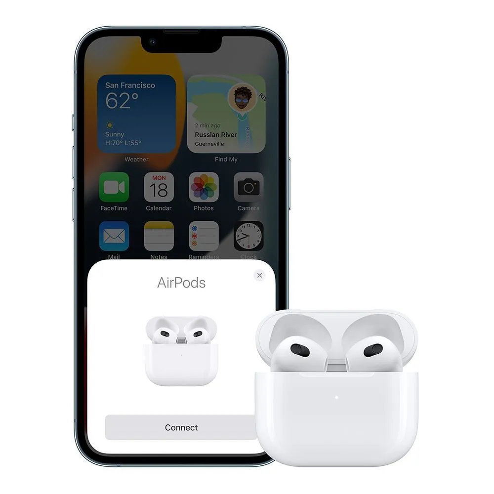 Беспроводная гарнитура Apple AirPods 3 (без беспроводной зарядки чехла) (MPNY3) — изображение 6