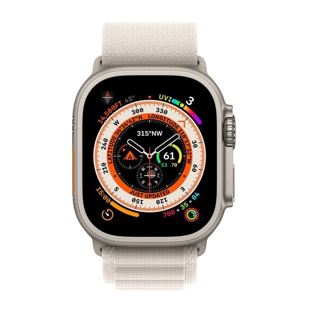 Apple Watch Ultra 49 mm (GPS+Cellular) Titanium Case Starlight Alpine Loop (L) (MQF13/MQFT3) — изображение 2