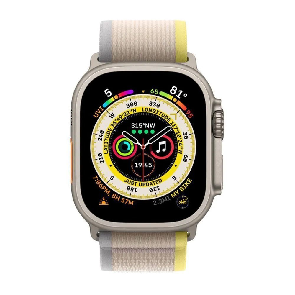 Apple Watch Ultra 49 mm (GPS+Cellular) Titanium Case Yellow/Beige Trail Loop (M/L) (MQFU3/MQFE3/MQF23) — изображение 2