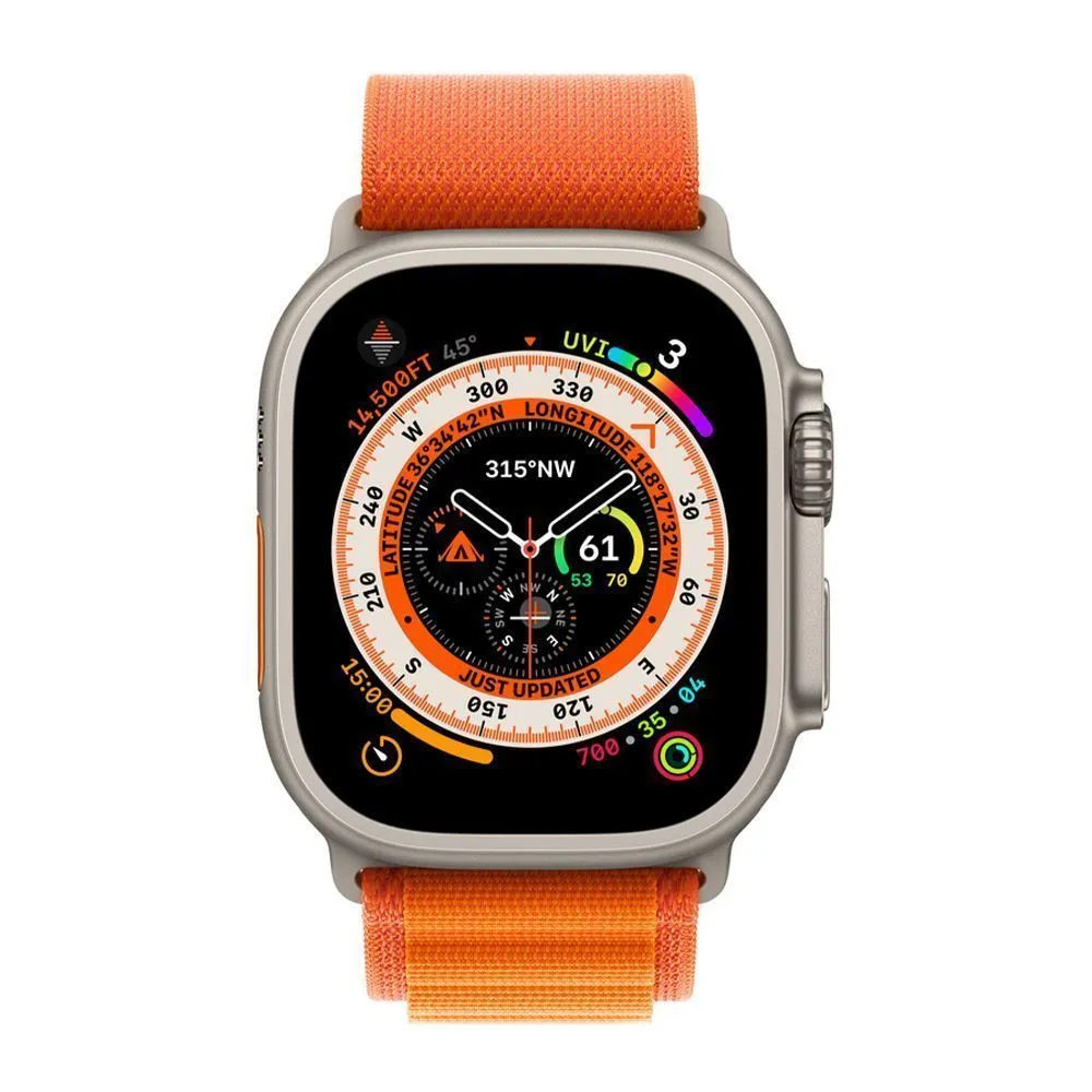Apple Watch Ultra 49 mm (GPS+Cellular) Titanium Case Orange Alpine Loop (S) (MNHH3/MNHA3) — изображение 2
