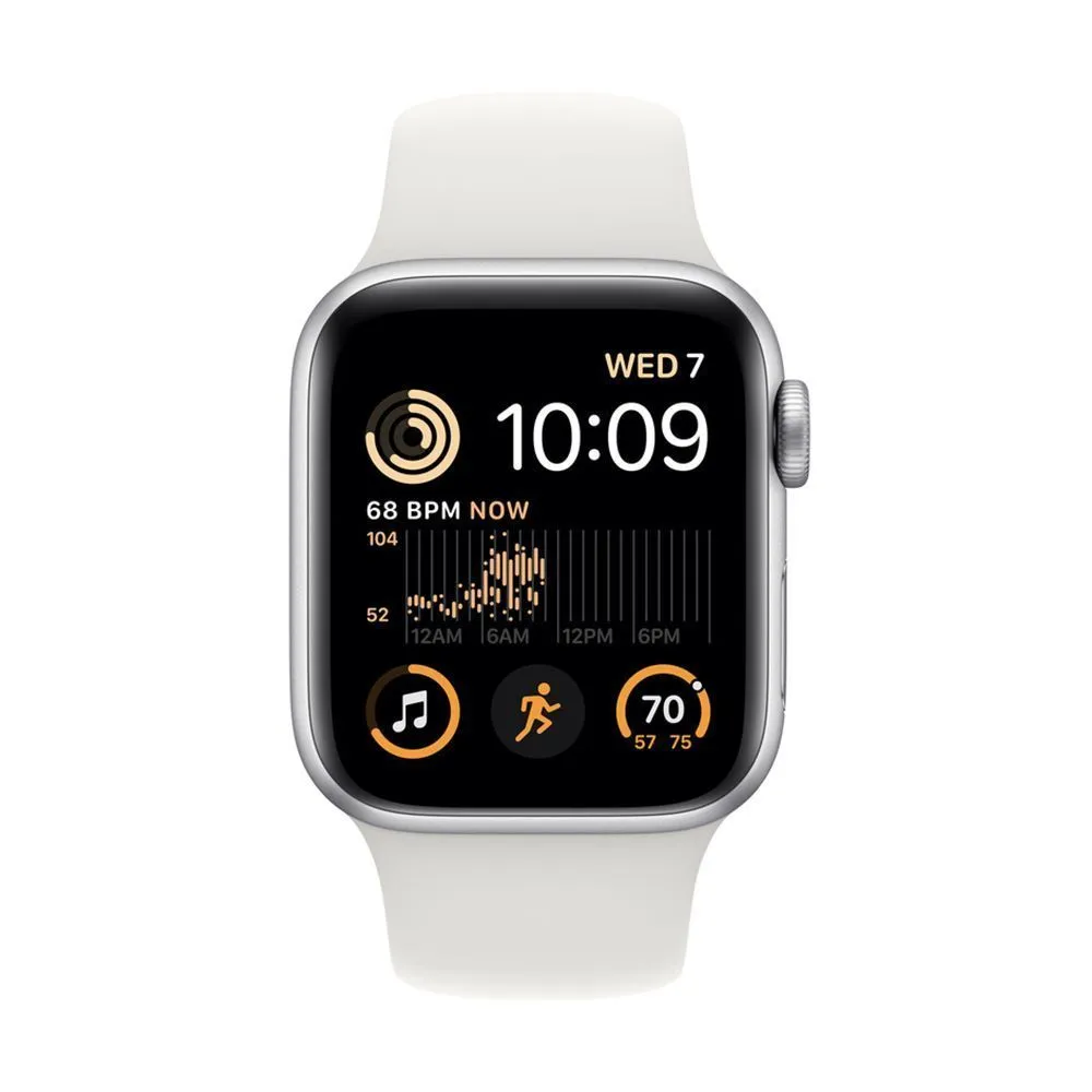 Apple Watch SE Gen 2 40mm (GPS) Silver Aluminum Case with White Sport Band (M/L) (MNTC3/MNTC3) — изображение 2