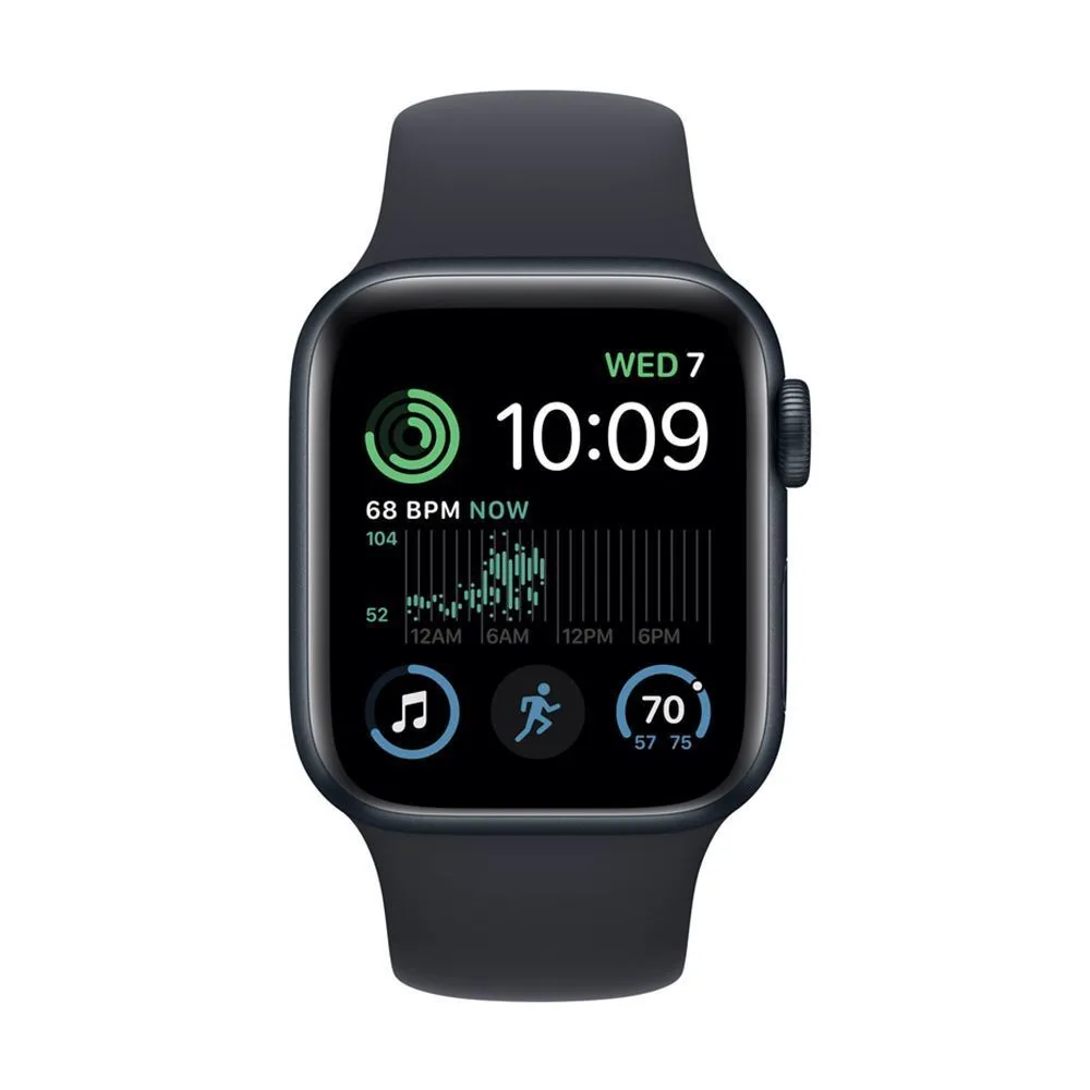 Apple Watch SE Gen 2 44mm (GPS) Midnight Aluminum Case with Midnight Sport Band (S/M) (MNTF3) — изображение 2
