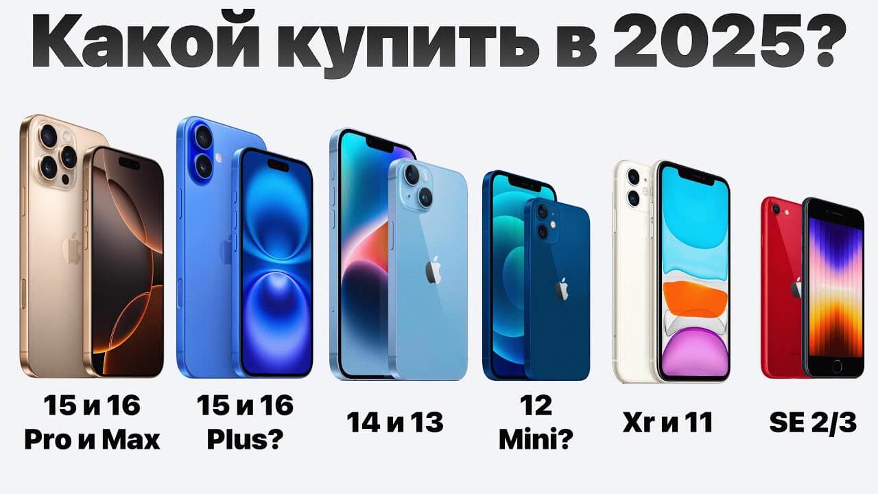 Какой айфон выбрать в 2025 году до выхода iPhone 17-